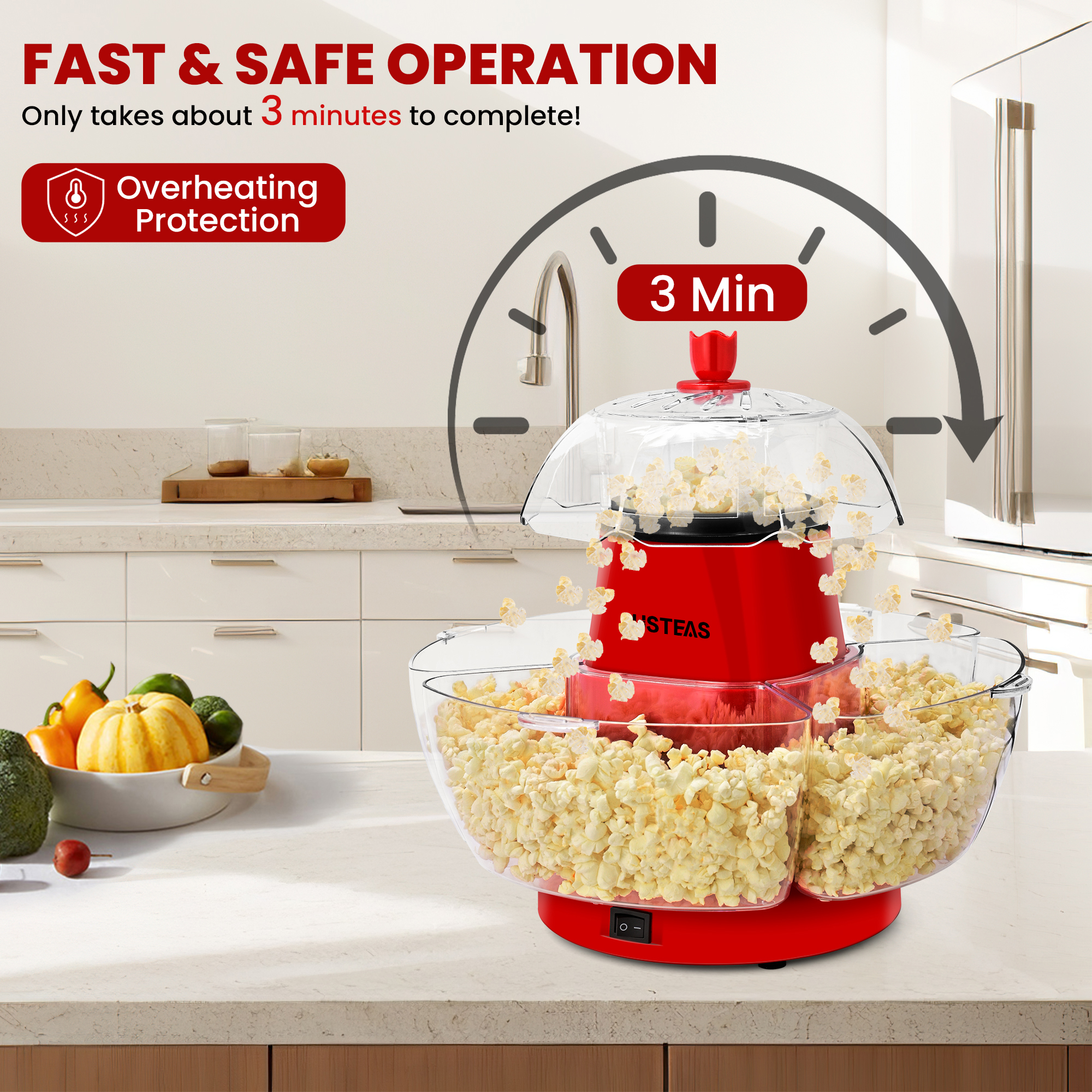1200W Electric Hot Air Popcorn – Air Popcorn Maker recenzja i cena