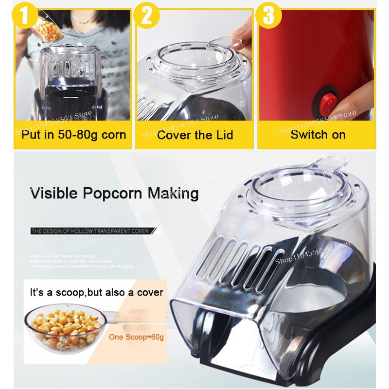 Oil-free air Corn machine,Pipo – Air Popcorn Maker recenzja i cena
