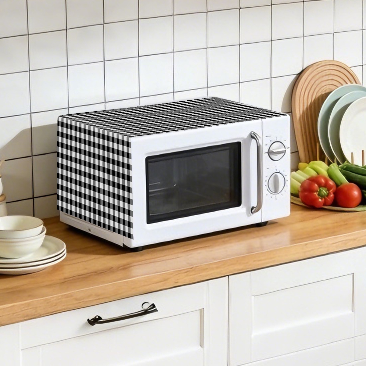 Black White Plaid Microwave Ov – Kitchen Appliances Japan recenzja i cena
